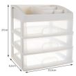 Organizator cosmetice, plastic, transparent, 23.5x6.5x27 cm, Isotrade