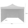 Pavilion comercial/gradina, pliabil, gri, 3x3 m