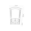 Arcada metalica, pergola, cu usa, pentru gradina, 114x45x208 cm 