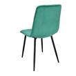 Scaun stil scandinav, Jumi, Piado, catifea, metal, verde si negru, 44x52x89 cm