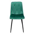 Scaun stil scandinav, Jumi, Piado, catifea, metal, verde si negru, 44x52x89 cm
