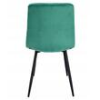 Scaun stil scandinav, Jumi, Piado, catifea, metal, verde si negru, 44x52x89 cm