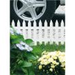 Gard de gradina decorativ, din plastic, alb, 3.5 m x 52 cm