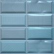 Panou decorativ, PVC, model caramida 3D, albastru, 96x48.5 cm