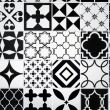 Panou decorativ, PVC, model mozaic, alb si negru, 96x48.5cm 