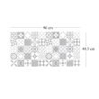 Panou decorativ, PVC, model mozaic, alb si negru, 96x48.5cm 