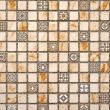 Panou decorativ, PVC, model mozaic, nuante portocaliu murdar, 96x48.5cm 