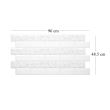 Panou decorativ, PVC, model marmura 3D, alb cu petale, 96x48.5cm 