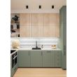 Panou decorativ, PVC, model marmura 3D, alb cu petale, 96x48.5cm 