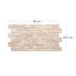 Panou decorativ, PVC, model piatra 3D, nuante maro, 96x48.5cm 