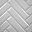 Panou decorativ, PVC, model zig-zag 3D, alb, 96x48.5cm