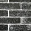 Panou decorativ, PVC, model caramida 3D, negru, 96x48.5cm