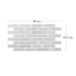Panou decorativ, PVC, model caramida 3D, negru, 96x48.5cm