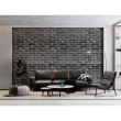 Panou decorativ, PVC, model caramida 3D, negru, 96x48.5cm