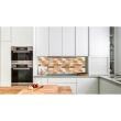 Panou decorativ, PVC, model lemn 3D, nuante maro deschis, 96x48.5cm 