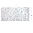 Panou decorativ, PVC, model marmura 3D, abstract, nuante gri, 96x48.5 cm 
