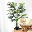 Palmier artificial cu ghiveci, verde, 150 cm
