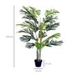 Palmier artificial cu ghiveci, verde, 150 cm
