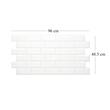 Panou decorativ, PVC, model caramida 3D, alb, 96x48.5 cm