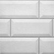 Panou decorativ, PVC, model caramida 3D, gri, 96x48.5 cm