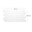 Panou decorativ, PVC, model caramida 3D, gri, 96x48.5 cm