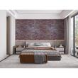 Panou decorativ, PVC, model caramida 3D, maro ars, 96x48.5 cm