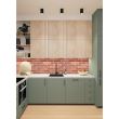Panou decorativ, PVC, model caramida 3D, maro roscat, 96x48.5 cm