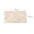 Panou decorativ, PVC, model piatra 3D, nuante bej-maro, 96x48.5cm