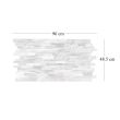 Panou decorativ, PVC, model piatra 3D, nuante gri inchis si negru, 96x48.5 cm