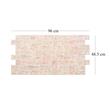 Panou decorativ, PVC, model piatra 3D, nuante maro rosiatic, 96x48.5 cm