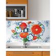 Panou decorativ, PVC, model portocale, alb si portocaliu, 96x48.5 cm