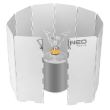 Panou, paravan, protectie impotriva vantului, pentru aragaz camping, pliabil, aluminiu, 10 elemente, 84x24 cm, NEO 