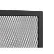 Panou protectie semineu, otel, negru, 118x76 cm 