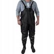 Pantaloni, cu pieptar, salopeta, pentru pescuit, cu bretele ajustabile, cizme, marimea 45, negru, Malatec