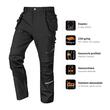 Pantaloni de lucru Mix&Match, elastici, intariri genunchi, negru, marimea L/52, NEO