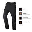 Pantaloni de lucru Mix&Match, elastici, intariri genunchi, negru si portocaliu, marimea S/48, NEO