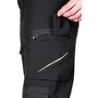 Pantaloni de lucru Mix&Match, elastici, intariri genunchi, negru si verde, marimea M/50, NEO