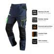 Pantaloni de lucru NEO Motosynteza marimea XXL/56, pictograme: bumbac ripstop, buzunare genunchiere, cusaturi triple, 100% bumbac