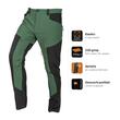 Pantaloni de lucru elastici Outdoor, 230 g/mp, verde si gri, marimea L/52, NEO