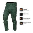 Pantaloni de lucru jogger Outdoor, 280 g/mp, verde, marimea L/52, NEO
