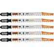 Panza, lama, fierastrau pendular, pentru lemn, BIM, prindere tip T, taiere super precisa, 12 TPI, set 5 buc, 117 mm, Richmann Exclusive