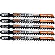 Panza, lama, fierastrau pendular, pentru lemn, HCS, prindere tip T, 6 TPI, taiere rapida, set 5 buc, 100 mm, Richmann Exclusive