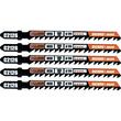 Panza, lama, fierastrau pendular, pentru lemn, HCS, prindere tip T, taiere precisa, 6 TPI, set 5 buc, 100 mm, Richmann Exclusive