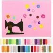Papiote pentru masina de cusut, multicolor, set 39 buc, Springos