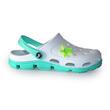 Papuci/saboti, clogs, pentru femei, spuma EVA, alb si turcoaz, marimea 36, Jose Amorales