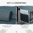 Pat pliabil camping, gradina, pescuit, material Oxford, cu buzunar lateral, tetiera, geanta, gri, max 150 kg, 188x64.5x53 cm