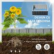Pat/strat inaltat pentru flori, legume, din otel, gri inchis, 90x90x30 cm