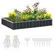 Pat/strat inaltat pentru flori, legume, din otel zincat, 258x90x30 cm
