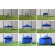 Pavilion comercial/gradina, pliabil, albastru, 3x3 m