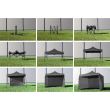 Pavilion comercial/gradina, pliabil, gri, 3x3 m